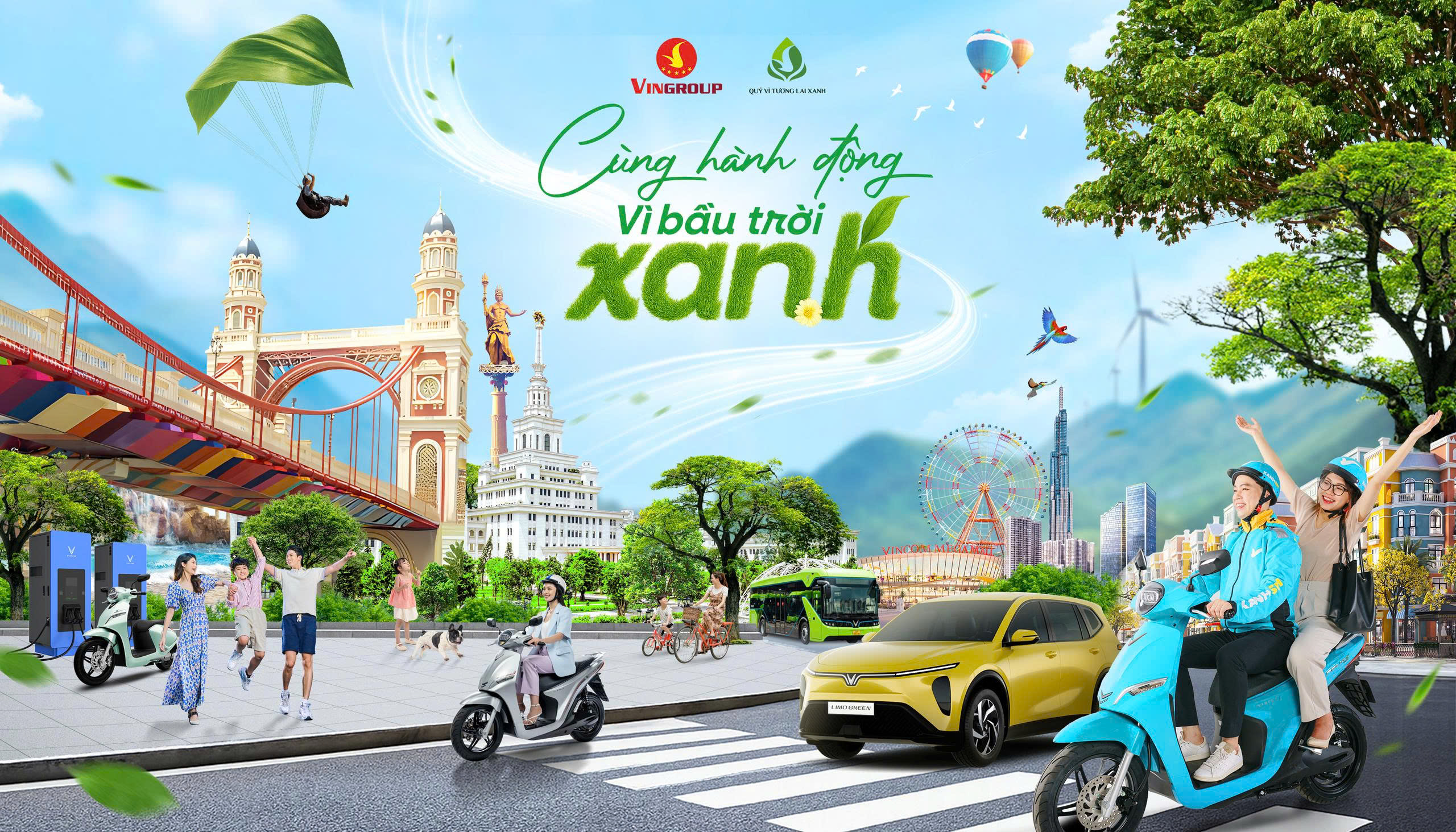 VINGROUP PHÁT ĐỘNG CHIẾN DỊCH "CÙNG HÀNH ĐỘNG VÌ BẦU TRỜI XANH"
